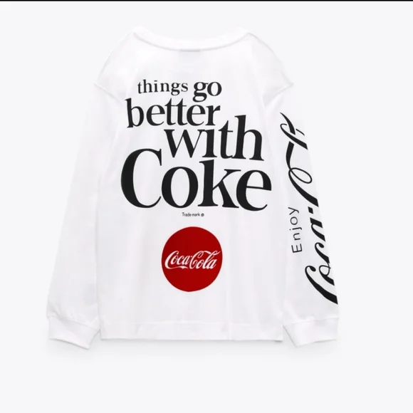 Zara Coca-Cola Coke Long sleeve tee tshirt